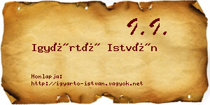 Igyártó István névjegykártya