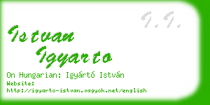 istvan igyarto business card